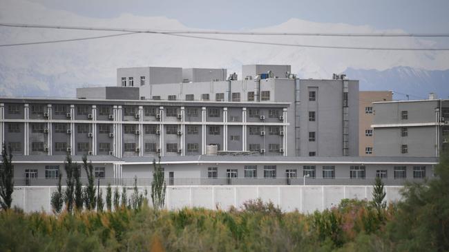 A re-education camp where mostly Muslim ethnic minorities are detained, north of Akto in China's northwestern Xinjiang region. Picture: AFP