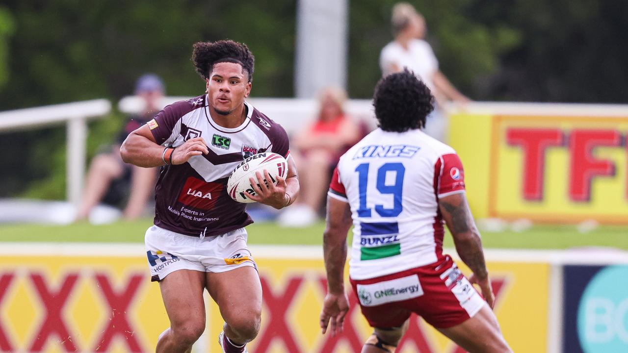 Josiah Pahulu in action during his Burleigh Bears debut. Picture: Dylan Parker Photography