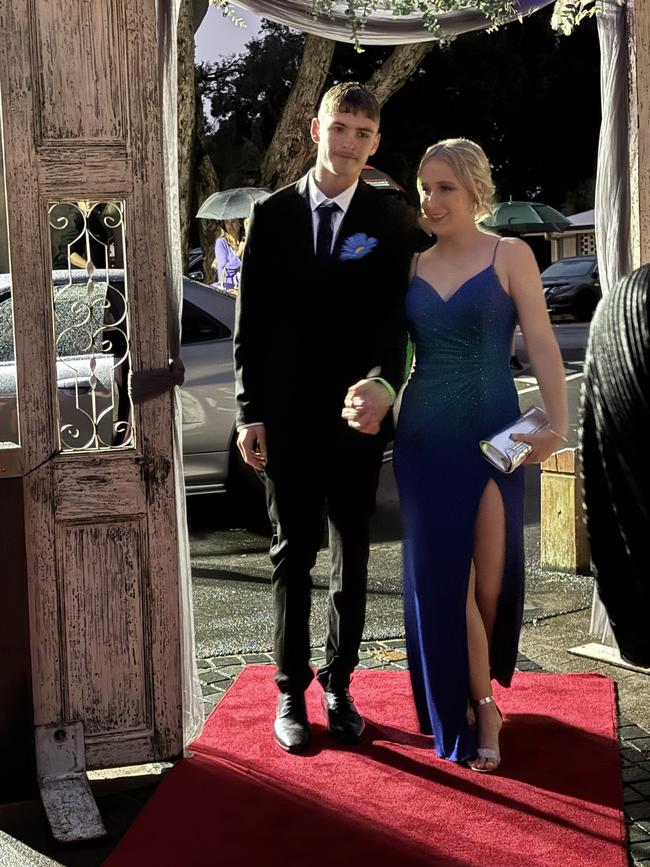 Students arrive at the Hervey Bay State High School formal.