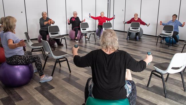 A fitness class at Cloverdale Community Centre, which is pushing to improve health outcomes in the north. Picture: Brad Fleet