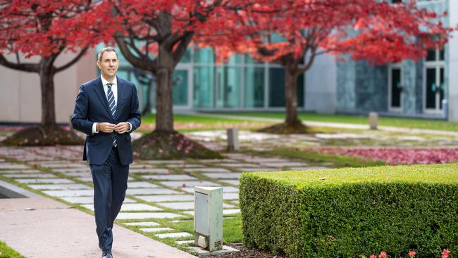 Treasurer Jim Chalmers in the Senate Courtyard at Parliament House in Canberra ahead of the May 14 budget. Picture: Ben Appleton/NCA NewsWire