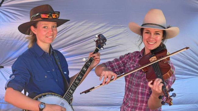 Ashley and Maddy Ambrey at the 2019 Ma Ma Creek Exhibition. Picture: Nathan Greaves