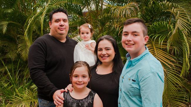 Mersina Axiom (centre) with her husband Anthony, daughters Olivia and Hayley and son Jack.