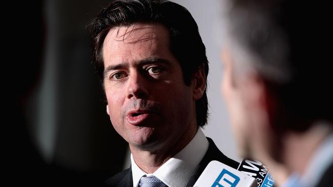 Gillon McLachlan allegedly asked about Essendon’s troubles.