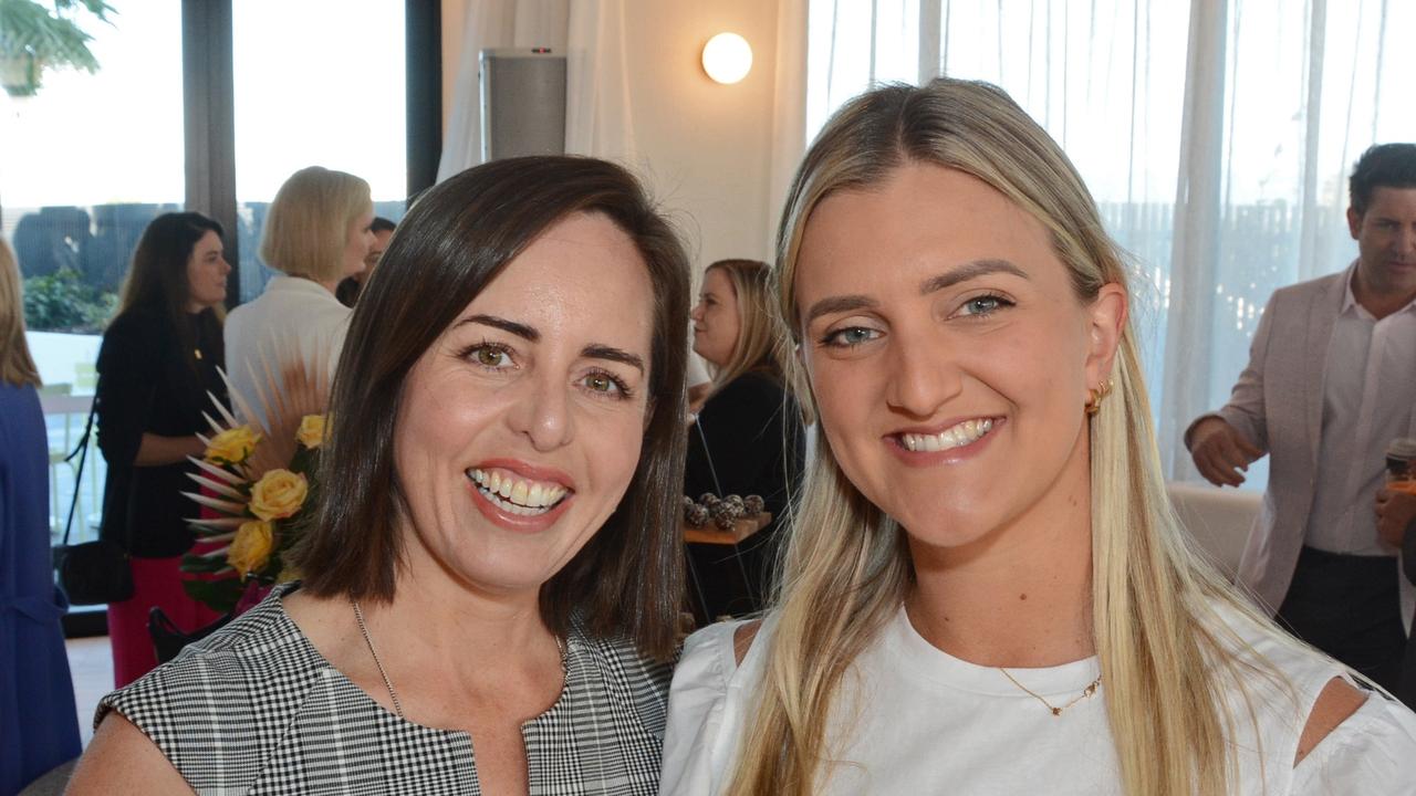 Renee Soutar and Karla Judge at Destination Gold Coast Stars of Tourism breakfast at Isoletto, The Star Gold Coast. Pic: Regina King