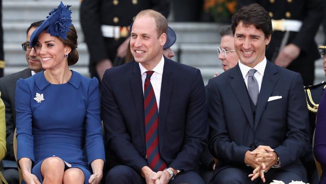 Trudeau in royal company in 2016. Picture: Getty Images