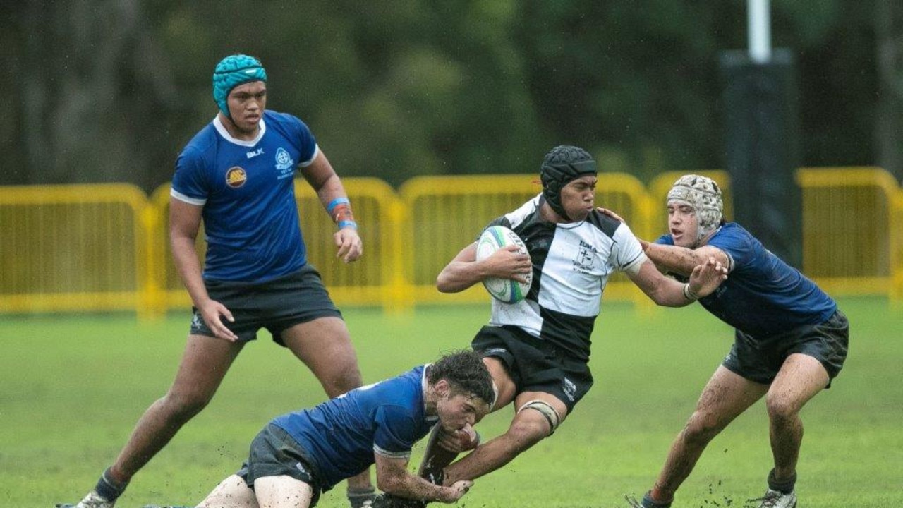 St Edmund's College Larry Siala and teammates.