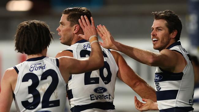 The Cats were humming against the Dogs. Picture: Graham Denholm/Getty Images