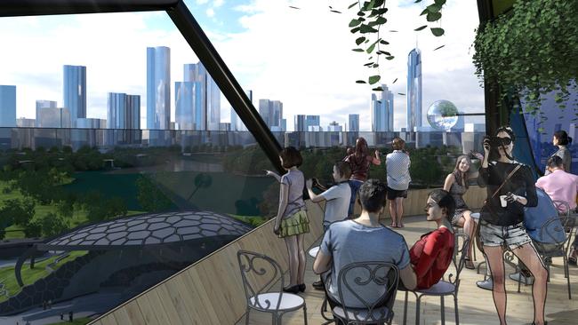 Artist impression of the view from the Gold Coast Cultural Precinct.