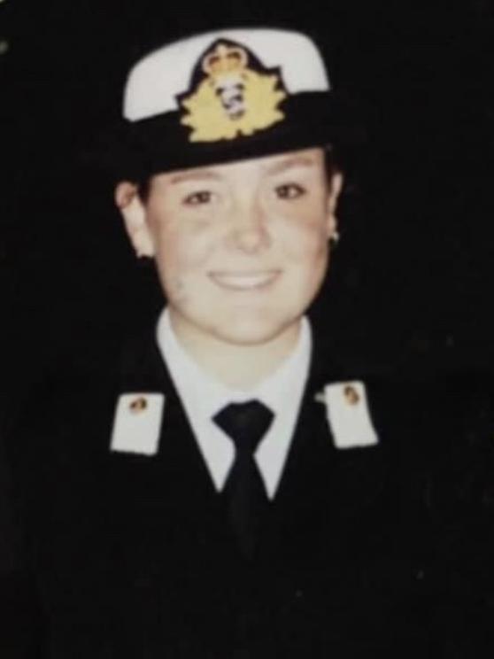 Ms Brown while she was serving in the Navy.