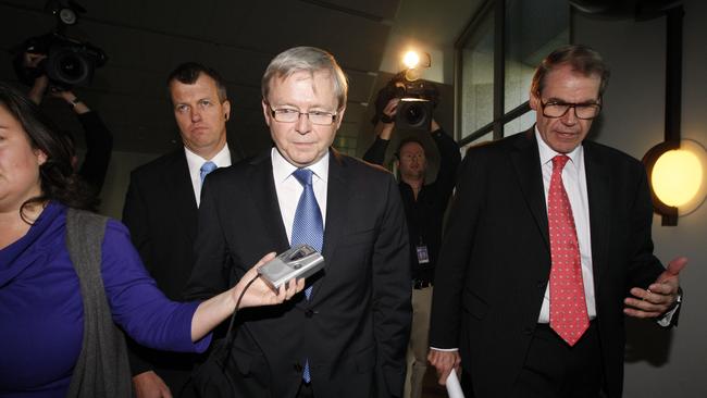 Gillard was being undermined within Labor’s own ranks by an embittered Kevin Rudd and his caucus coterie.