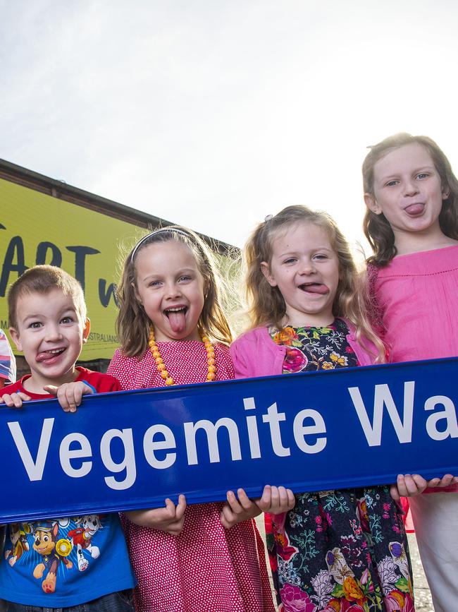 Cook St was renamed Vegemite Way in 2016. Picture: Eugene Hyland