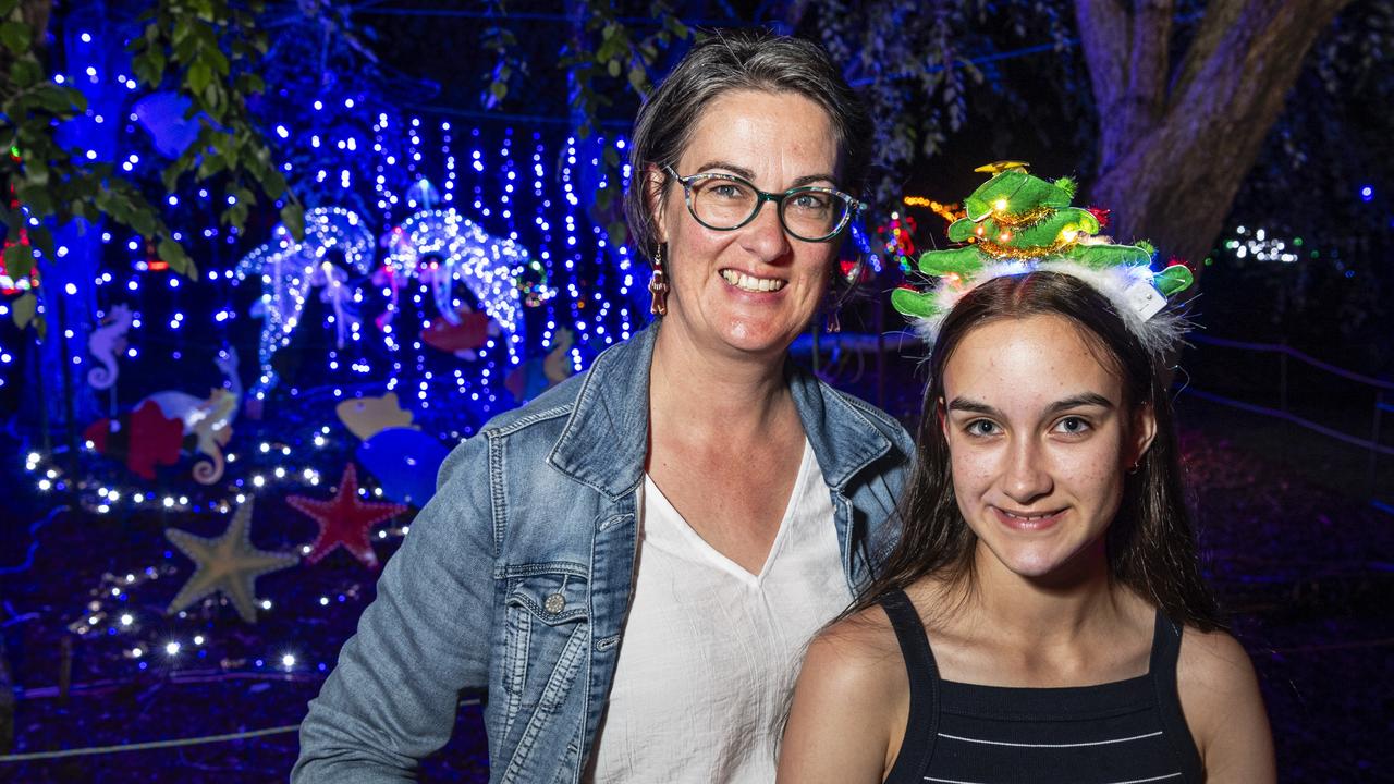 Pat Thomas and daughter Zoe Thomas at Toowoomba's Christmas Wonderland in Queens Park, Saturday, December 7, 2024. Picture: Kevin Farmer