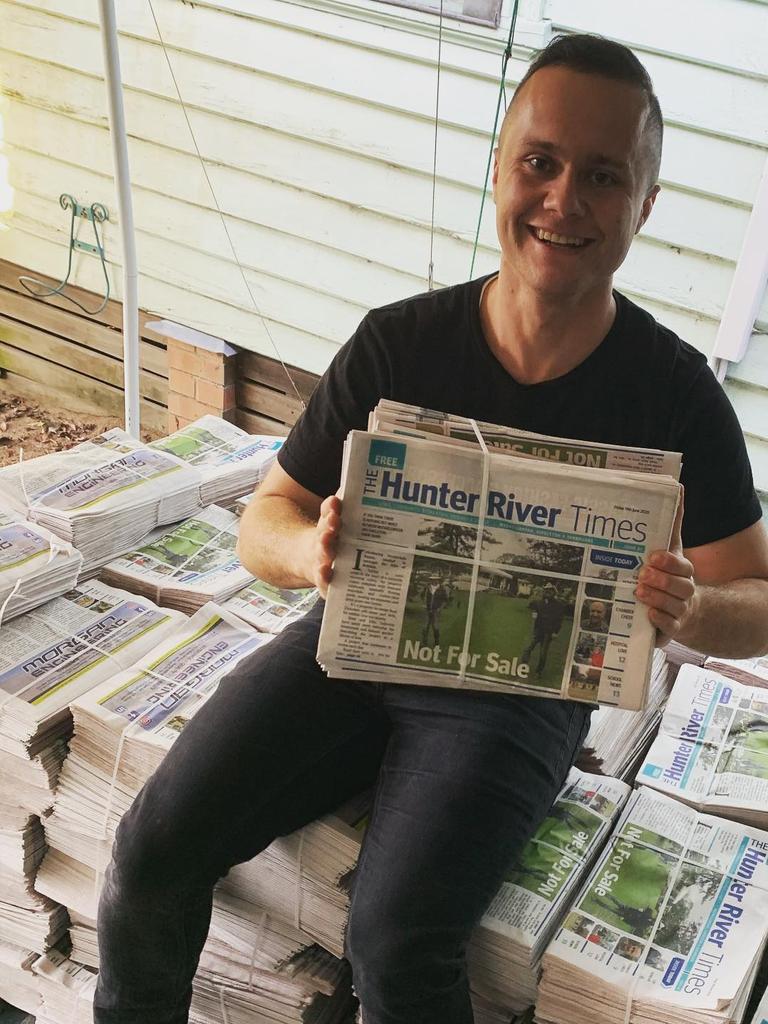 He is also the deputy editor of the local newspaper, the Hunter Valley Times. Picture: Instagram