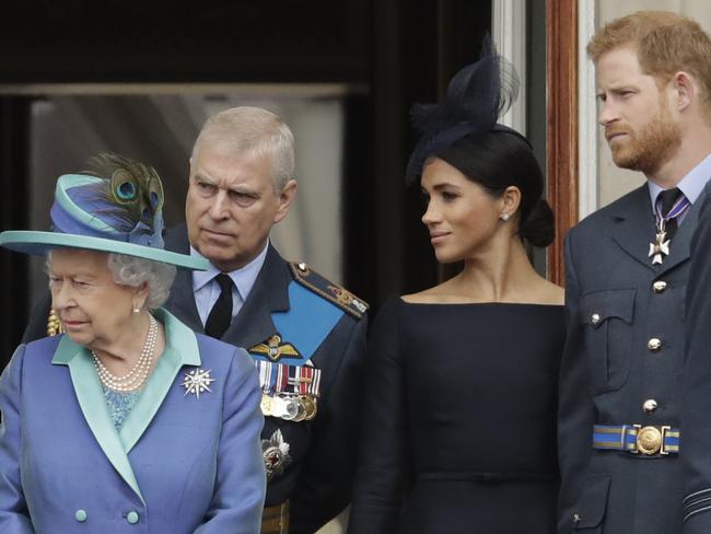 Prince Harry, his wife, Meghan, and Prince Andrew, have caused headaches for the Queen. Picture: AP