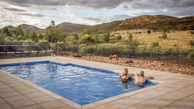 Take in a swim at Rawnsley Park Station in the Flinders Ranges, South Australia