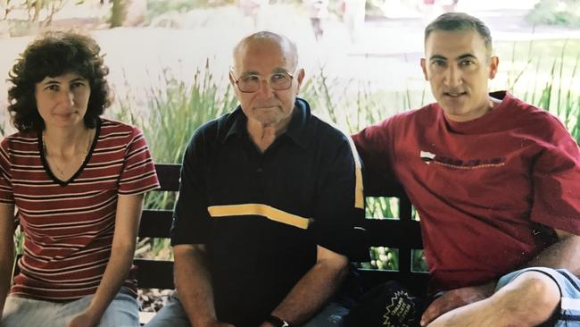 Francesco Candido with daughter Rina Candido (left) and son Larry Candido (right). Picture supplied