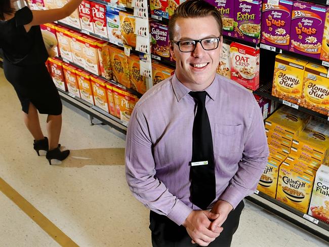 Part of Generation Success Youth Employment Roundtable ... Chris Saunders is a store manager at Woolworths in Coburg. Picture: Ian Currie.