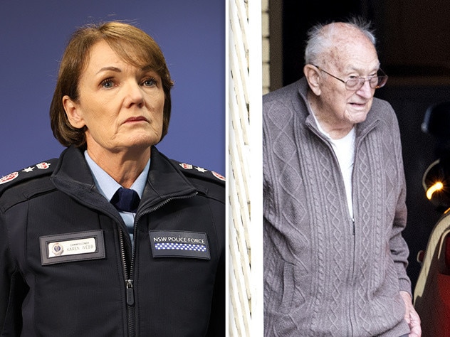 Rank and file police have slammed Commission Karen Webb (left) over her handling of assault charges laid against two officers. The alleged victim was 92-year-old Ronald Hodge (right).
