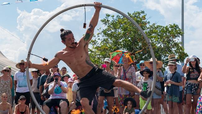 Buskers have travelled from across Australia and as far as Europe to take part in the festival.