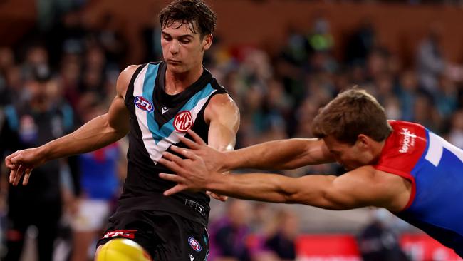 Connor Rozee needs to roll up his sleeves for Port. Picture: Getty Images