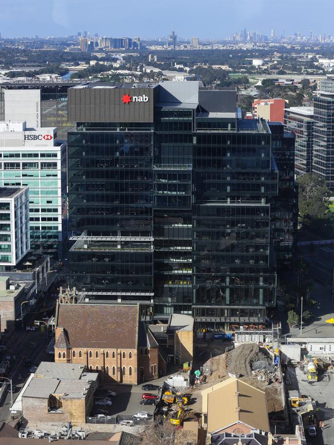 NAB headquarters recently opened in Parramatta Square. Picture: Gaye Gerard