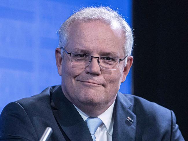 CANBERRA, AUSTRALIA-NCA NewsWire Photos. 01 OCTOBER 2020: NATIONAL PRESS CLUBAustralian Prime Minister Scott Morrison during his 'Pre-Budget Address' at the National Press Club in CanberraPicture: NCA NewsWire / Gary Ramage