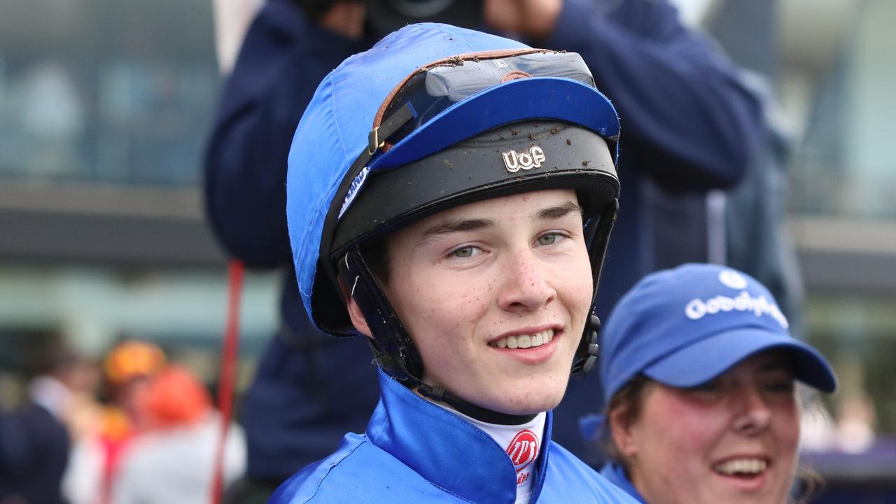 Talented apprentice Zac Lloyd rides Shohei at Canterbury. Picture: Grant Guy