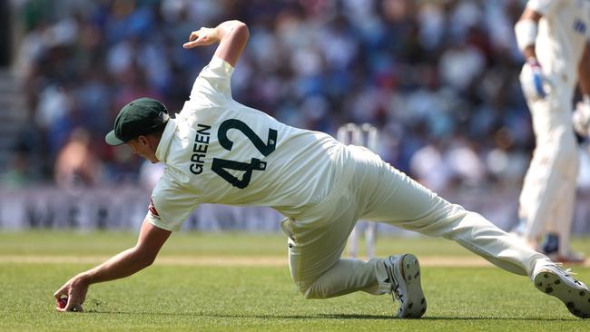 The catch that has the cricket world talking. Picture: Getty Images