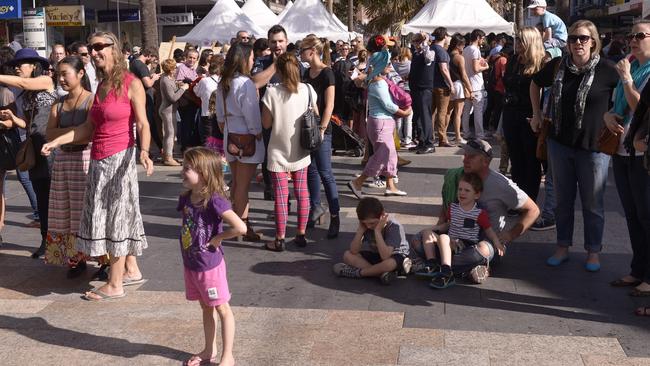 Anti-vehicle barriers will be installed on busy tourist areas such as The Corso in Manly. Picture: News Corp