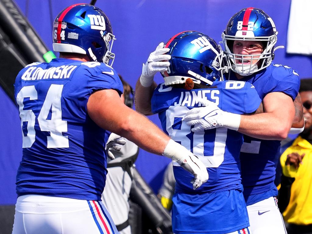 A general overall interior view of MetLife Stadium as the New York Giants  take on the Carolina Panthers during the first half an NFL football game,  Sunday, Sept. 18, 2022, in East