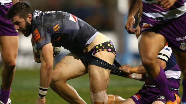 James Tedesco’s superb performance against the Storm had a little bit of everything on Friday night.