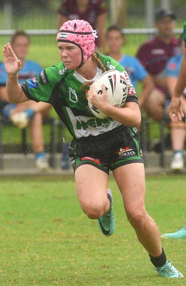 Townsville Blackhawks juniors against Mackay Cutters. U19 girls at Jack Manski Oval. Blackhawks Ashlyn Hoey. Picture: Evan Morgan