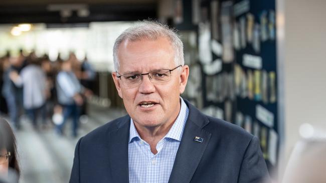 Mr Morrison defended Mr Dutton’s comments. Picture: Jason Edwards