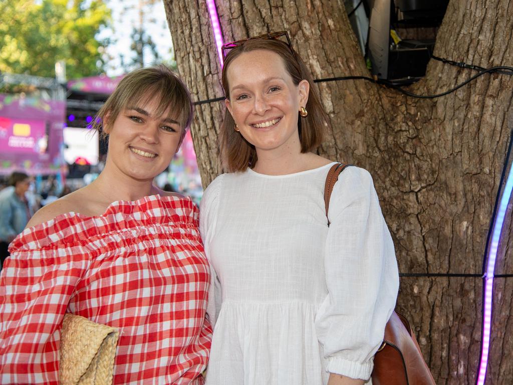 Annie-Lou Murphy (left) and Amelia Cutmore at the Toowoomba Carnival of Flowers Festival of Food and Wine, Sunday, September 15, 2024. Picture: Bev Lacey