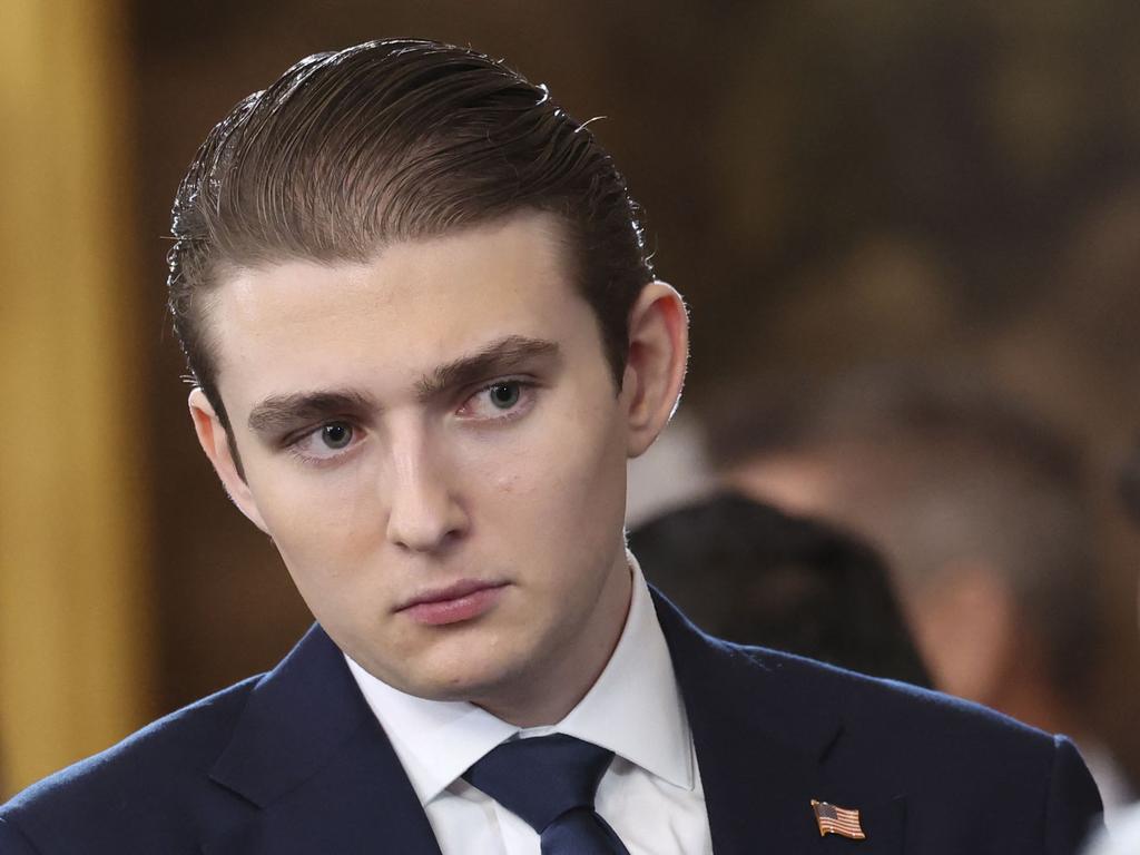 Barron Trump attends the inauguration ceremony. Picture: AFP