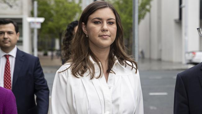 Former Liberal staffer Brittany Higgins at the Magistrates Court in Canberra. Picture: NCA NewsWire / Gary Ramage