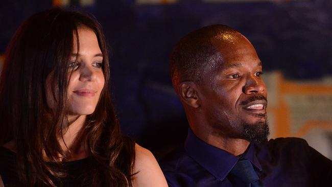 WARNING - FEE APPLIES - EAST HAMPTON, NY - AUGUST 24: (PREMIUM PRICING APPLIES) katie Holmes and Jamie Foxx perform at the 4th Annual Apollo In The Hamptons Benefit on August 24, 2013 in East Hampton, New York. (Photo by Shahar Azran/WireImage)