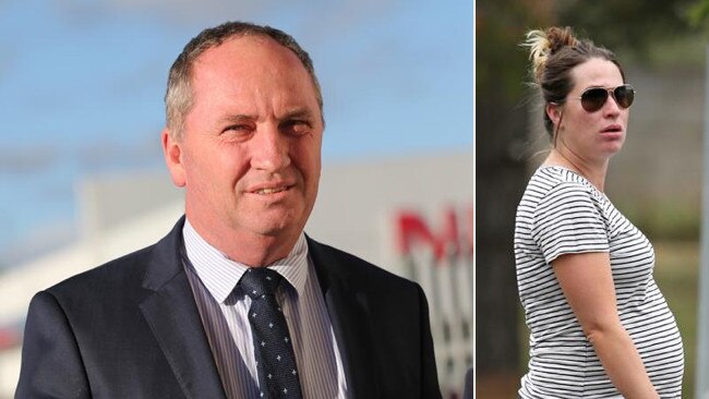 Barnaby Joyce, left, and his new partner Vikki Campion.