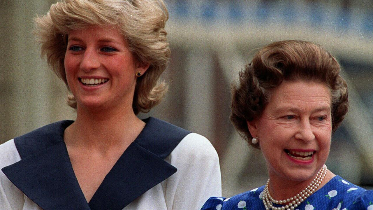Diana, Princess of Wales with Queen Elizabeth in March 1981.