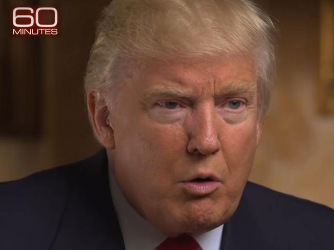 President-elect Donald Trump speaks with CBS News’ Lesley Stahl on 60 Minutes. Picture: CBSNEWS/60 MINUTES
