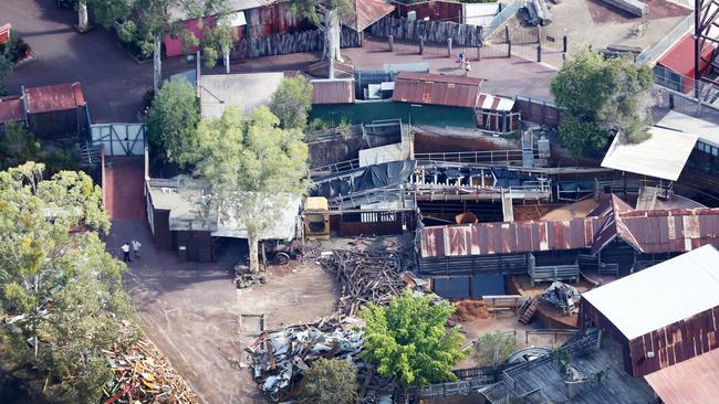 The Thunder River Rapids ride sits empty after the tragedy. Picture: Nigel Hallett