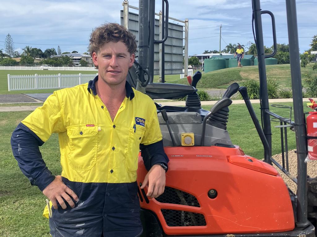 Jack Mentha on the tools in Mackay. Picture: Mitch Bourke.