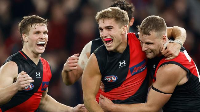 Matt Guelfi was one of the heroes for the Bombers. Picture: Michael Willson/AFL Photos via Getty Images