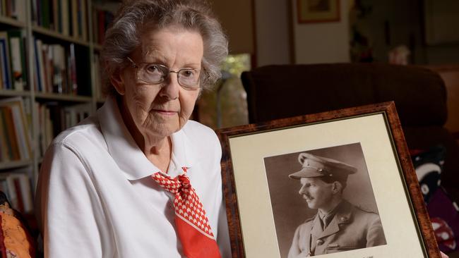 12/2/15. Margaret Forbes is the last surviving daughter of SA WWI and Gallipoli hero Arthur Blackburn. Pic Keryn Stevens