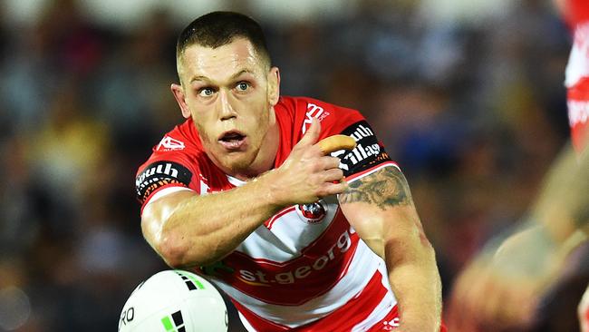 Round 1 game of the NRL Telstra Premiership between the North Queensland Cowboys v St George Illawarra Dragons from 1300 Smiles Stadium, Townsville. Dragpons Cameron McInnes. Picture: Zak Simmonds