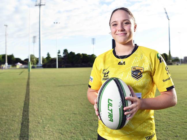 Sunshine Coast Falcons under-19 girls player Mia Vines. Picture: Patrick Woods.