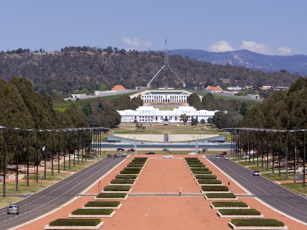 "The Australian Parliament House (with Heat Wave effect) in Canberra, Australia."