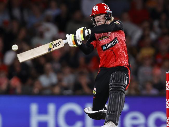 MELBOURNE, AUSTRALIA - DECEMBER 21: Jake Fraser-McGurk of the Renegades bats during the BBL match between Melbourne Renegades and Brisbane Heat at Marvel Stadium, on December 21, 2023, in Melbourne, Australia. (Photo by Darrian Traynor/Getty Images)