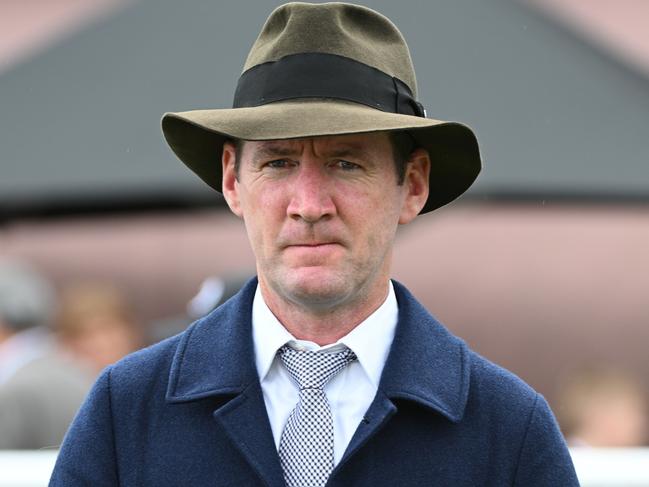 MELBOURNE, AUSTRALIA - NOVEMBER 30: Trainer Ciaron Maher is seen after New Energy won Race 7, the Lamaros Hotel Eclipse Stakes during Melbourne Racing at Caulfield Racecourse on November 30, 2024 in Melbourne, Australia. (Photo by Vince Caligiuri/Getty Images)